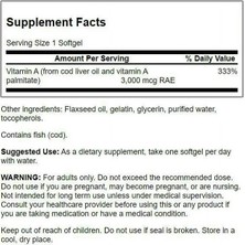 Swanson Vitamin A 10,000 Iu 250 Softgels