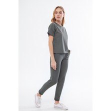 Yakamel Kadın Kısa Kollu Penye Pijama Takımı