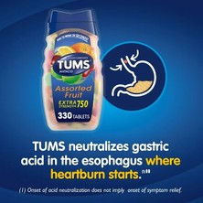 Tums Extra Strength 750 Mg Assorted Fruit 330 Tablet