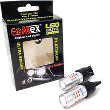 Femex Platinum T20-7440-15W- Dipsiz Tek Duy LED Ampul Kırmızı Mercekli