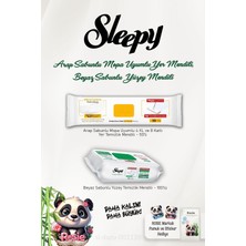Sleepy Arap Sabunu Katkılı Yer Temizlik Havlusu 50 Yaprak, Beyaz Sabunlu Yüzey Mendili 100'LÜVE Rosıe Pamuk