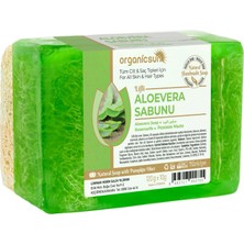 Organicsun Doğal Kabak Lifli Aloe Vera Sabunu 120 gr Tüm Cilt Tipleri Için B ve E Vitaminli