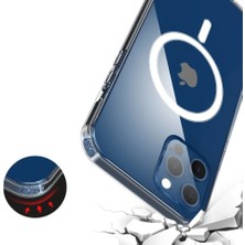 Bilgies iPhone Şeffaf Magsafe Özellikli Kamera Çıkıntılı Arka Kılıf
