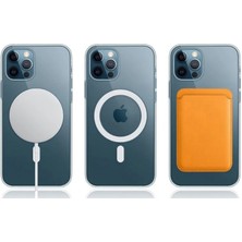 Bilgies iPhone Şeffaf Magsafe Özellikli Kamera Çıkıntılı Arka Kılıf