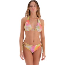 Eros Kadın Turuncu Üçgen Geniş Bikini Takım 3047