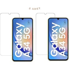 Coolacs Samsung Galaxy A34 5g Ile Uyumlu Ekran Koruyucu Şeffaf Temperli Kırılmaz Cam Ekran Koruyucu 2 Adet