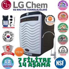 Lg Chem Gold Plus Pompalı  Siyah-Beyaz Renk 12 Litre 14 Aşama 7 Filitre Su Arıtma Cihazı