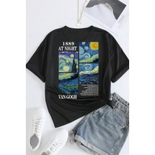 Only Trendwear  Unisex Van Gogh Baskılı Oversize Tshirt