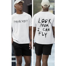 Fuddy Moda Travis Scott Sırt Baskılı Tişört, Erkek-Kadın Rap Baskılı T-Shirt