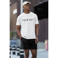 Fuddy Moda Travis Scott Sırt Baskılı Tişört, Erkek-Kadın Rap Baskılı T-Shirt