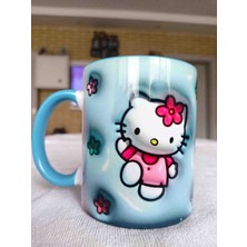 Mugs And Love Hello Kitty 3D Baskı Büyük Boy Kupa