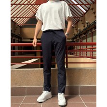 İnpool Erkek, Bel Lastikli, Standart-Fit, Duble Paça, Bağcıklı Pantolon 24INP286