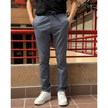 İnpool Erkek, Bel Lastikli, Standart-Fit, Duble Paça, Bağcıklı Pantolon 24INP286