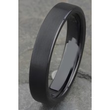 4mm Mat Düz Model Unisex Kadın Erkek Çelik Alyans Yüzük cl35