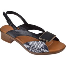 Beety Hakiki Deri Kadın Sandalet BEE-6020   SİYAH