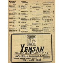Hasyılmaz Manisa 1987 Meslek Reklam Ilanı Efemera S-119