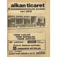 Hasyılmaz Manisa 1987 Meslek Reklam Ilanı Efemera S-125