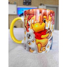 Mugs And Love Winny The Pooh Sarı 3D Baskı Büyük Boy Kupa