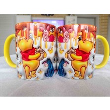 Mugs And Love Winny The Pooh Sarı 3D Baskı Büyük Boy Kupa