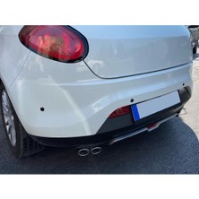 Oto h.i.t. Fiat Bravo Uyumlu Body Kit Difüzör 4 Çıkış Gri Yuvarlak