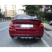 Oto h.i.t. Fiat Egea Uyumlu Body Kit Difüzör 2 Çıkış Gri Kare