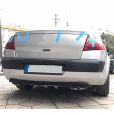 Oto h.i.t. Renault Megane 2 Uyumlu Body Kit Difüzör 2 Çıkış Gri Kare