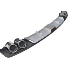 Oto h.i.t. Chevrolet Lacetti Uyumlu Body Kit Difüzör 4 Çıkış Gri Yuvarlak