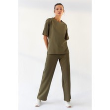 Yakamel Kadın Kısa Kollu Penye Pijama Takımı