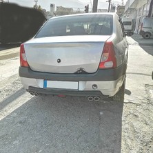 Oto h.i.t. Dacia Logan Sedan Uyumlu Body Kit Difüzör 4 Çıkış Yuvarlak Siyah Model 2