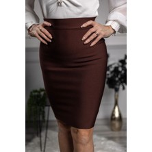 BAV Butik Ayvitrin Büyük Beden Ofis Şıklıı Scuba Kumaş Kalem Etek