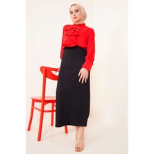 BAV Butik Ayvitrin Scuba Kalem Siyah Etek