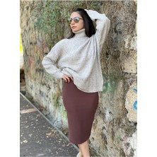 BAV Butik Ayvitrin Battal Beden Ofis Şıklıı Scuba Kumaş Kalem Etek