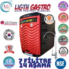 Light Gastro Lg Chem Gold Plus  Siyah-Kırmızı Renk 12 Litre 14 Aşama 7 Filitre Su Arıtma Cihazı