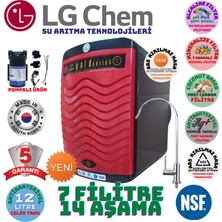 Light Gastro Lg Chem Gold Plus Pompalı  Siyah-Kırmızı  Renk 12 Litre 14 Aşama 7 Filitre Su Arıtma Cihazı