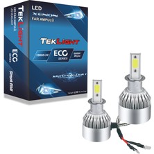 Teklight Eco LED Xenon Far Ampulü 10800 Lümen Beyaz Zenon Şimşek Etkili H4 / H7 / H1 / H11/ H3 / 9005 / 9006