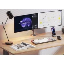 Nb Ergonomic H180 17"-27" Uyumlu Çift Kol Amortisörlü 2-9kg Profosyonel Monitör Standı