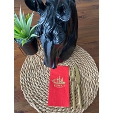 Kidspartim Gold Yaldızlı Kırmızı Kuwait Town Peçete 16 Adet