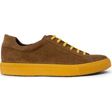 Deery Hakiki Süet Taba Rengi Erkek Sneaker Ayakkabı - 01829MTBAC04