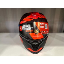 Mt Helmets Kask mt Braker Sv Punk Rider B5 Mat Orange/red/black