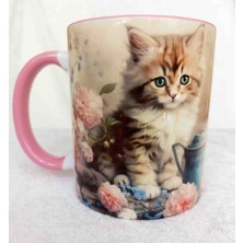 Mugs And Love Yavru Kedi Vintage Tasarım Büyük Boy Kupa