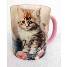 Mugs And Love Yavru Kedi Vintage Tasarım Büyük Boy Kupa