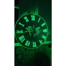 Zeyalazer LED Işıklı Duvar Saati Kişiye Özel Duvar Saati