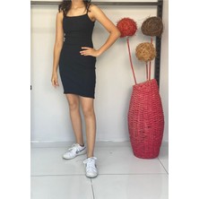 Bav Butik Ayvitrin Genç Ip Askılı Elbise Yazlık Triko