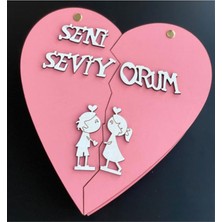 Zeyalazer Sevgiliye Sevdiğinize Özel Ahşap Lazer Kesim Seni Seviyorum Kapaklı Hediye Kutusu