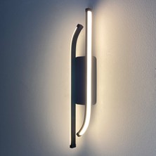 Asva Design Siyah Laura Modern Beyaz Ledli Duvar Aplik