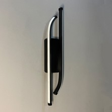 Asva Design Siyah Laura Modern Beyaz Ledli Duvar Aplik