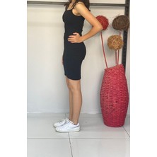 Bav Butik Ayvitrin Genç Ip Askılı Elbise Yazlık Triko