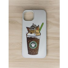 Bu Meydan Iphone 13  Starbucks Baskılı Beyaz Renk Silikon Telefon Kılıfı