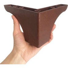 Glaswen Açelya 6'lı Set 10 cm Ceviz Mobilya Ünite Çekyat Koltuk Kanepe Ayağı 9.5 x 14.5 cm Ayarlı M8 Destek Baza Ayak