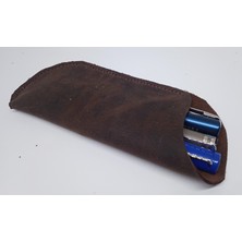 Mahfuz Hakiki Deri El Emeği Özel Kalemleriniz Için Kalemlik Kalem Kutu 17,5 cm 7 cm ( 3-4 Kalem Için ) 27ND